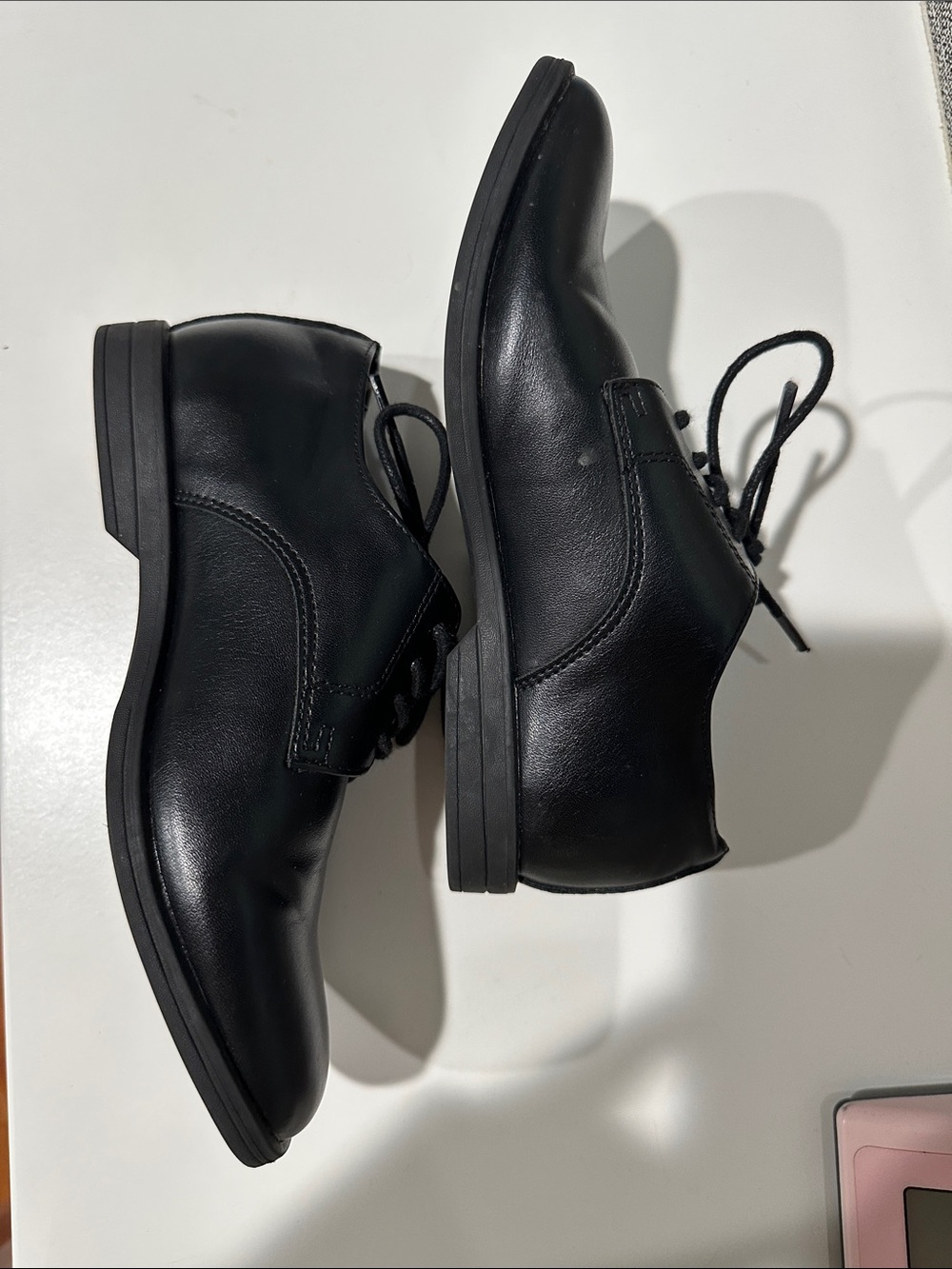 Boys Black Leather Lace-Up Derby Shoes size 13c Nordstrom - Picture 2 of 6